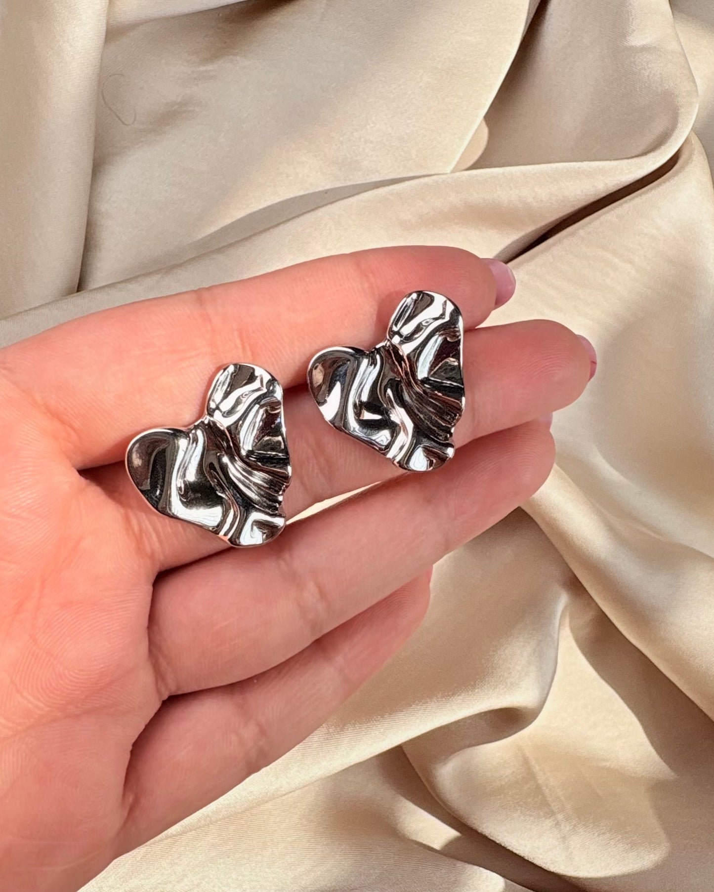 Melted Heart Studs