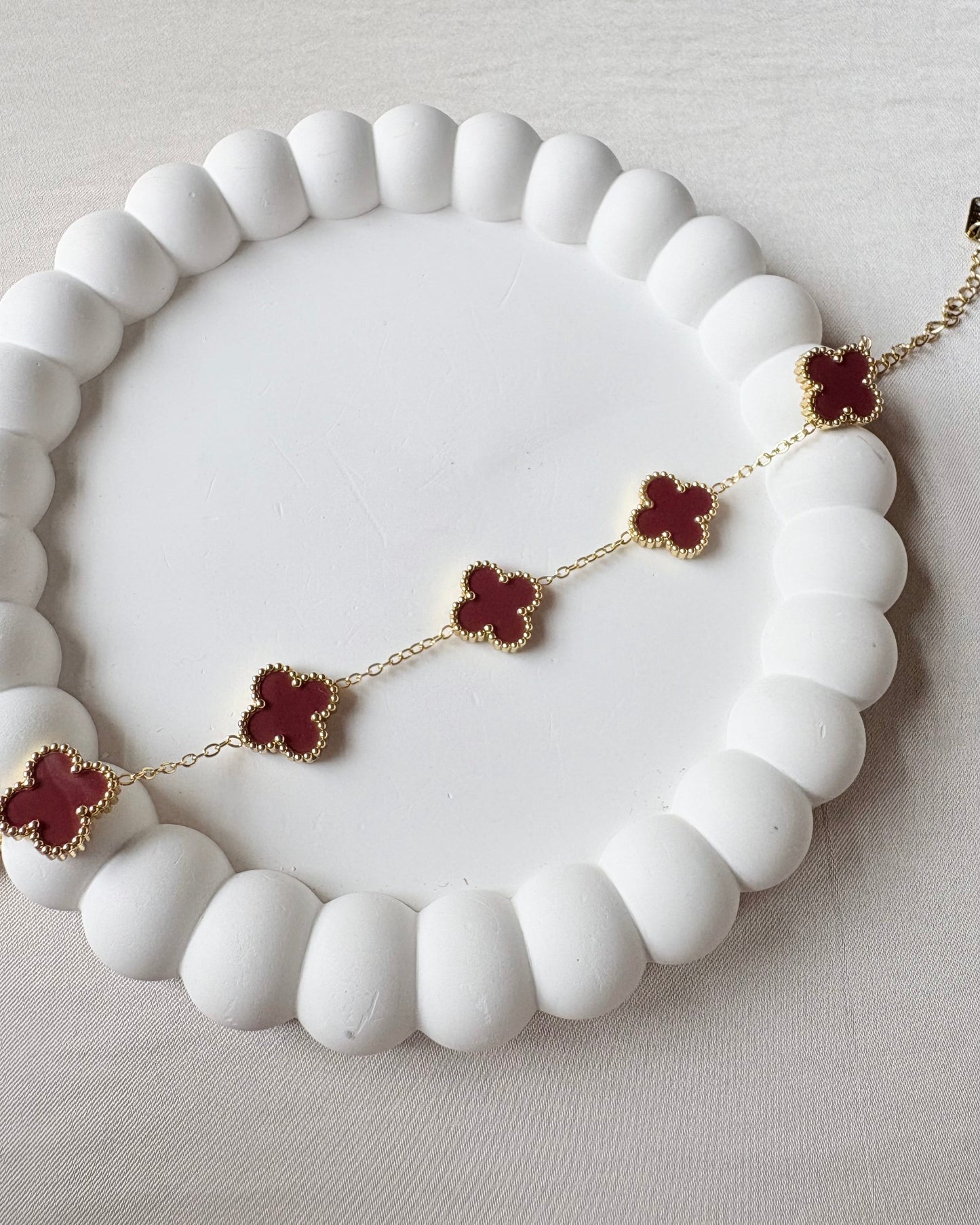 Crimson Clover Bracelet