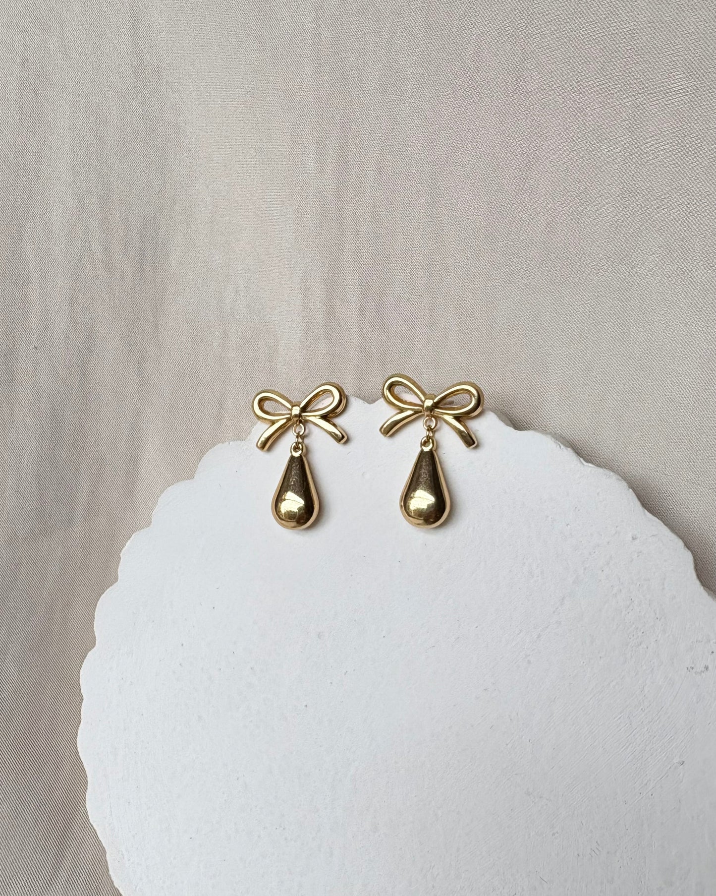 Belle Bow Drop Earrings