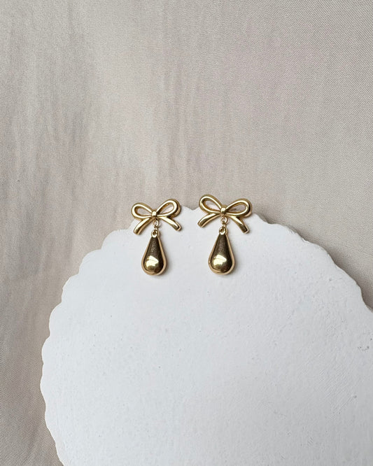 Belle Bow Drop Earrings