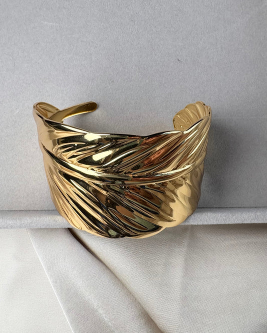 Golden Leaf Statement Cuff